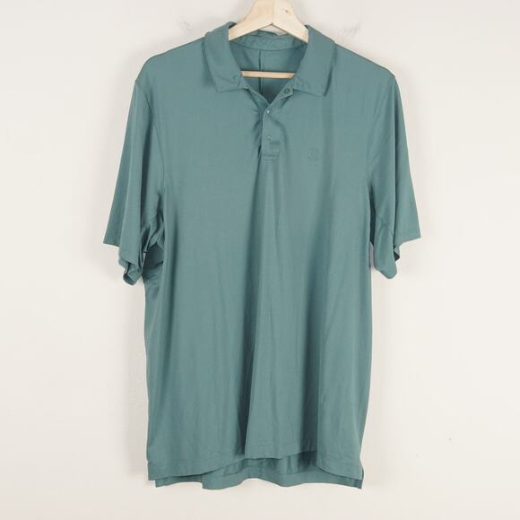 Lululemon Sport Polo Short Sleeve Green Shirt Mens Sz XL - Picture 1 of 7